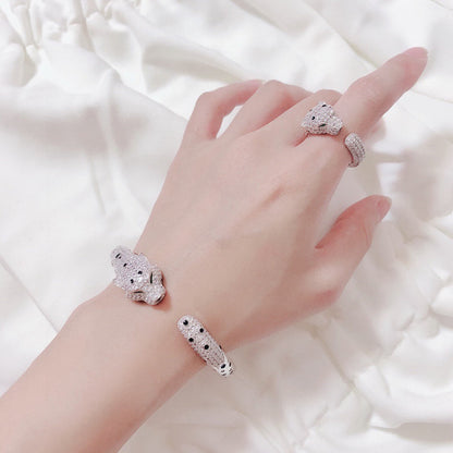 [⭐Corinne]PANTHERE BIG BRACELET DIAMONDS