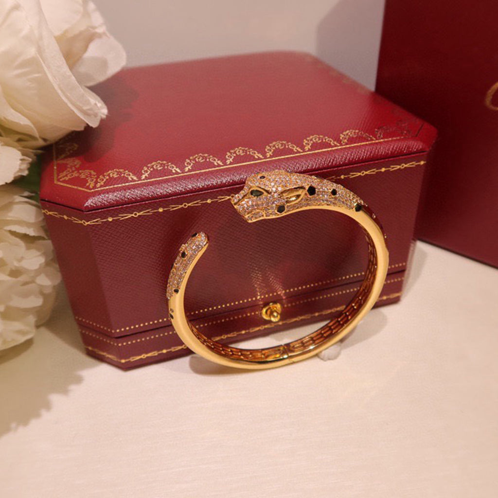 [⭐Corinne]PANTHERE BIG BRACELET DIAMONDS