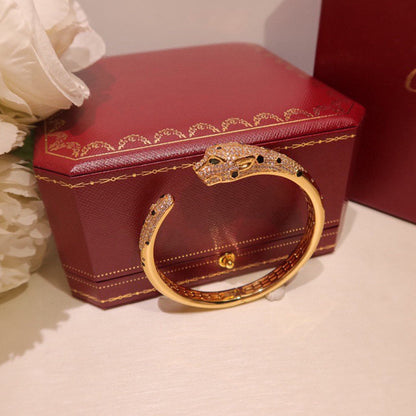 [⭐Corinne]PANTHERE BIG BRACELET DIAMONDS