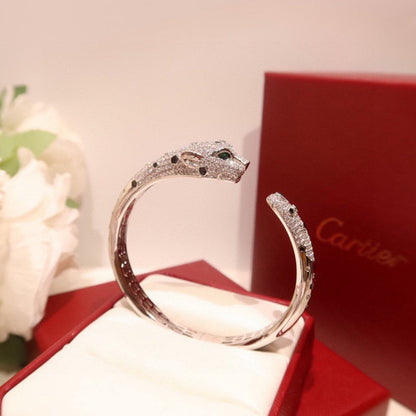[⭐Corinne]PANTHERE BIG BRACELET DIAMONDS