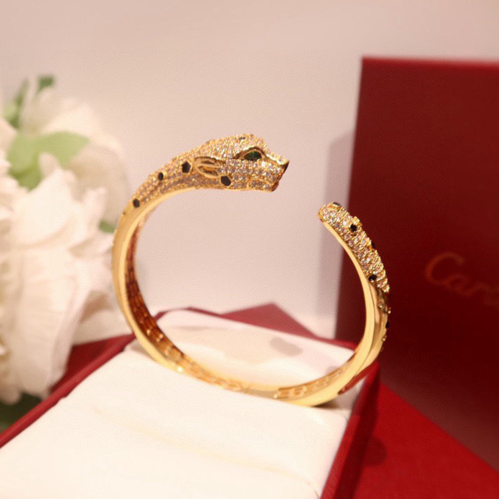 [⭐Corinne]PANTHERE BIG BRACELET DIAMONDS