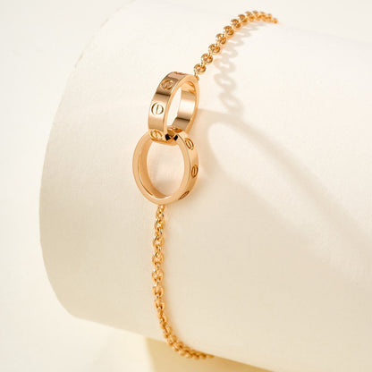 [⭐Corinne]LOVE BRACELET DOUBLE RING