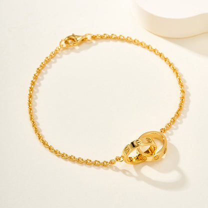 [⭐Corinne]LOVE BRACELET DOUBLE RING
