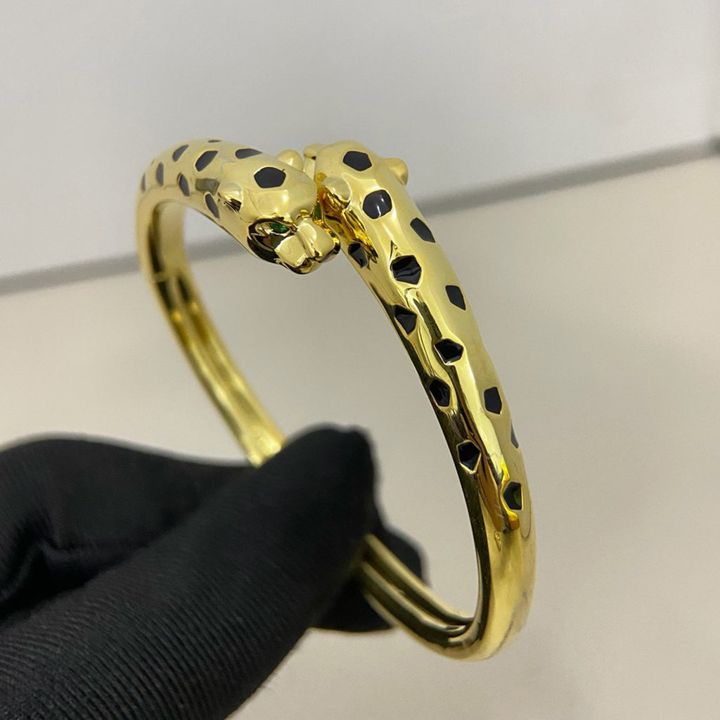 [⭐Corinne]PANTHERE DOUBLE HEADED OPEN BRACELET