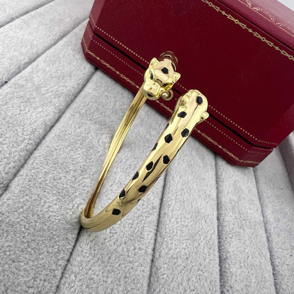 [⭐Corinne]PANTHERE DOUBLE HEADED OPEN BRACELET