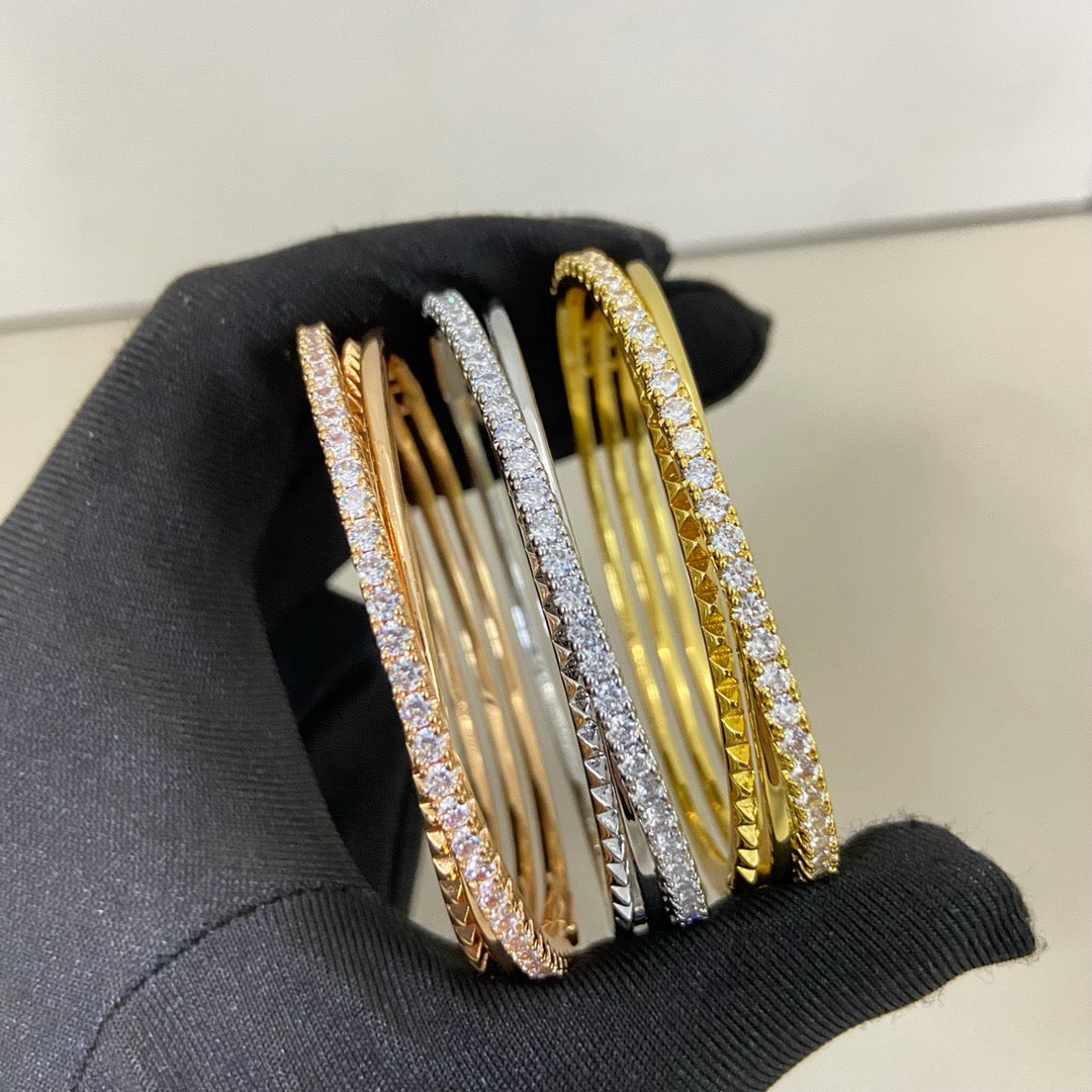 [⭐Corinne]ETINCELLE HALF-PAVED DIAMOND BRACELET