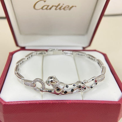 [⭐Corinne]PANTHERE HALF DIAMOND ON CHAIN BRACELET