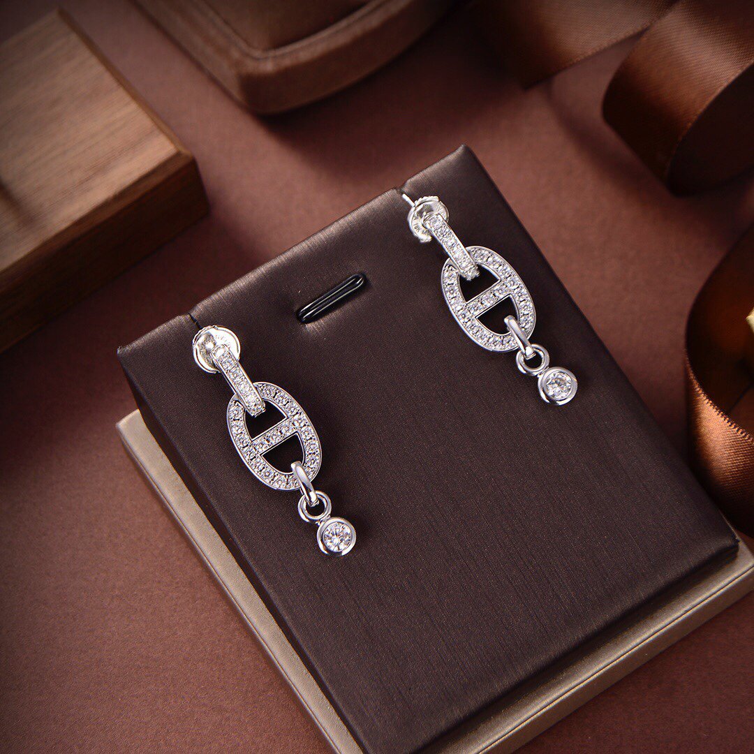 [⭐Corinne]HM CHAINE DIAMOND EARRINGS