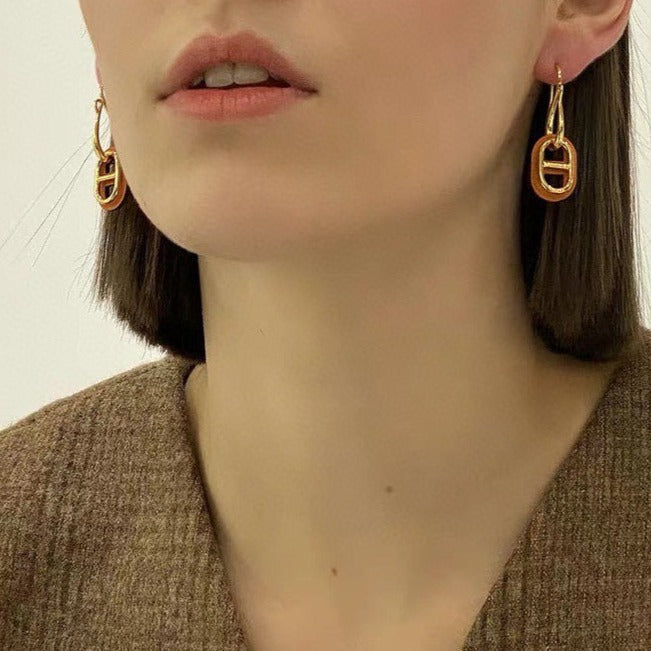 [⭐Corinne]HM O'MAILLON GOLD EARRINGS