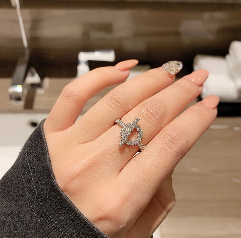 [⭐Corinne]ECHAPPEE RING SILVER DIAMOND