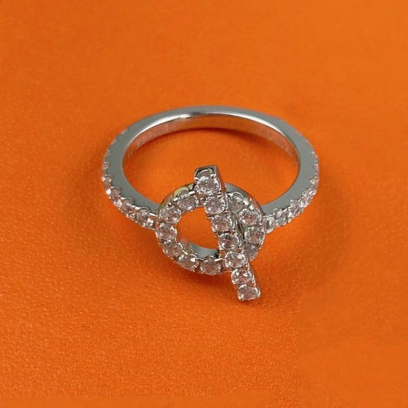 [⭐Corinne]ECHAPPEE RING SILVER DIAMOND