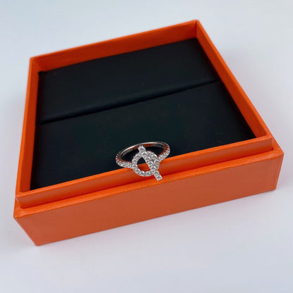 [⭐Corinne]ECHAPPEE RING SILVER DIAMOND
