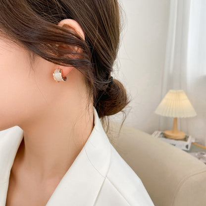 [⭐Corinne]ZERO 1 DIAMOND PAVED EARRINGS