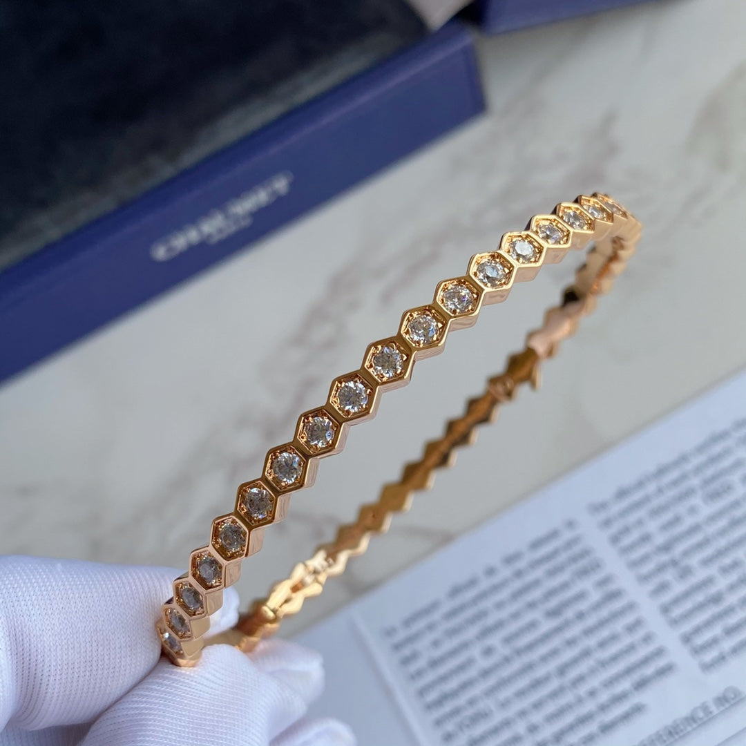 [⭐Corinne]BEE LOVE GOLD BRACELET FULL DIAMOND