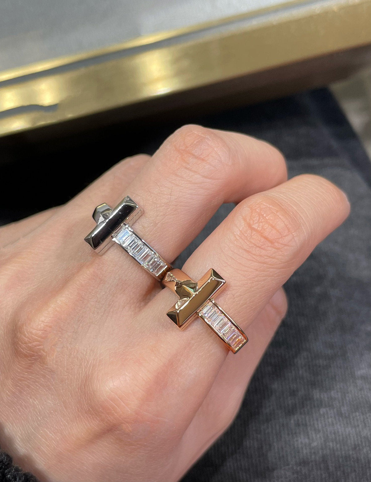 [Corinne]T1 WIDE 4.5MM DIAMOND RING