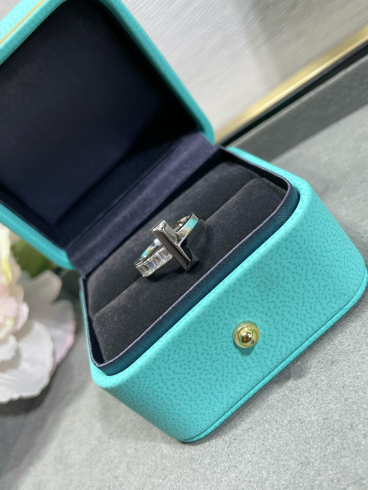 [Corinne]T1 WIDE 4.5MM DIAMOND RING