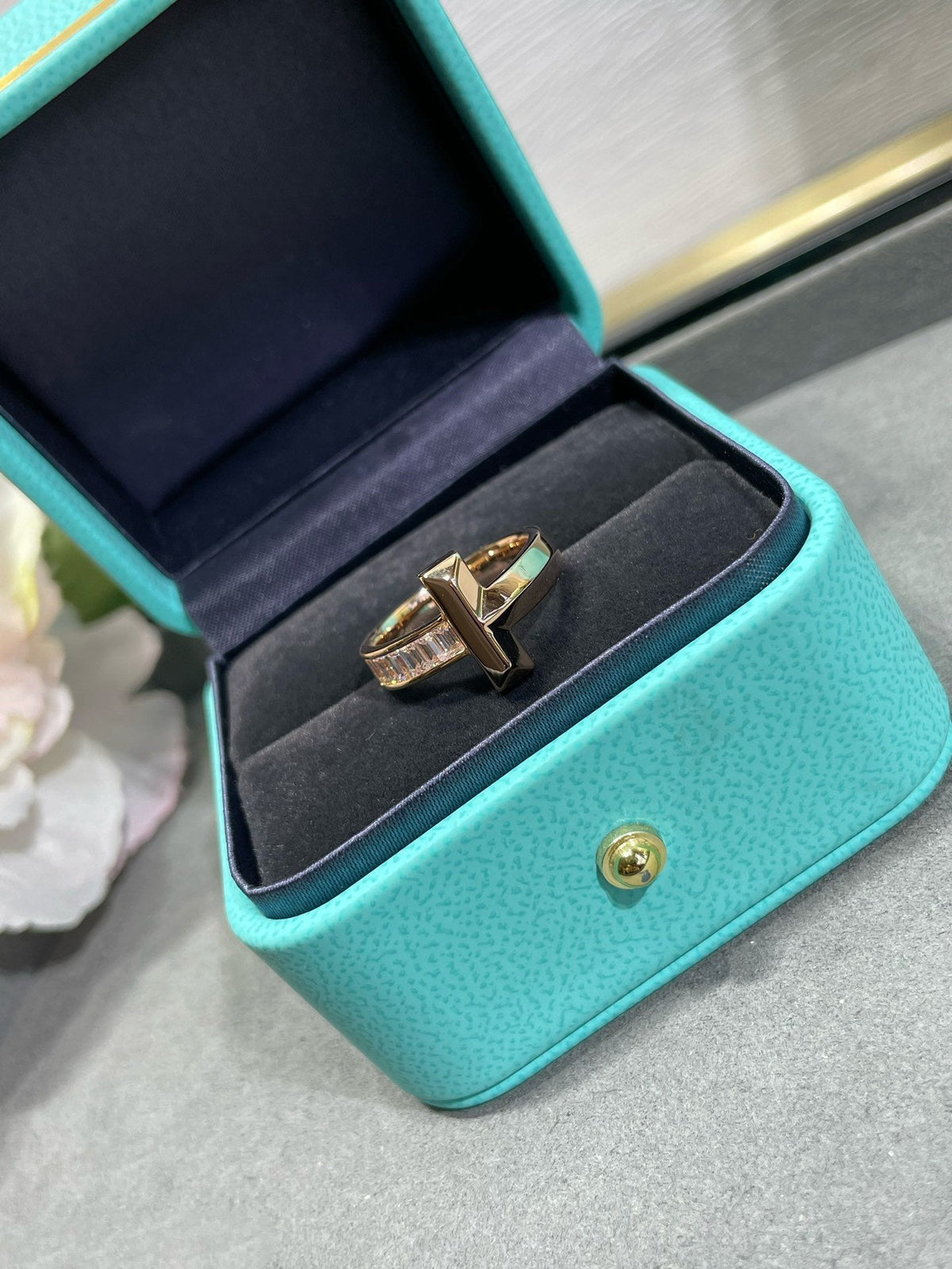 [Corinne]T1 WIDE 4.5MM DIAMOND RING