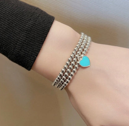 [Corinne]RETURN TO TIF SILVER BEAD NECKLACE