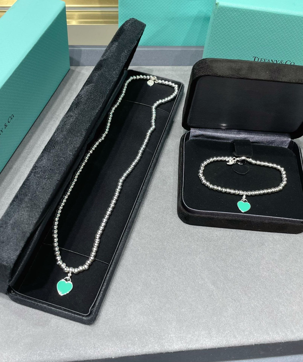 [Corinne]RETURN TO TIF SILVER BEAD NECKLACE