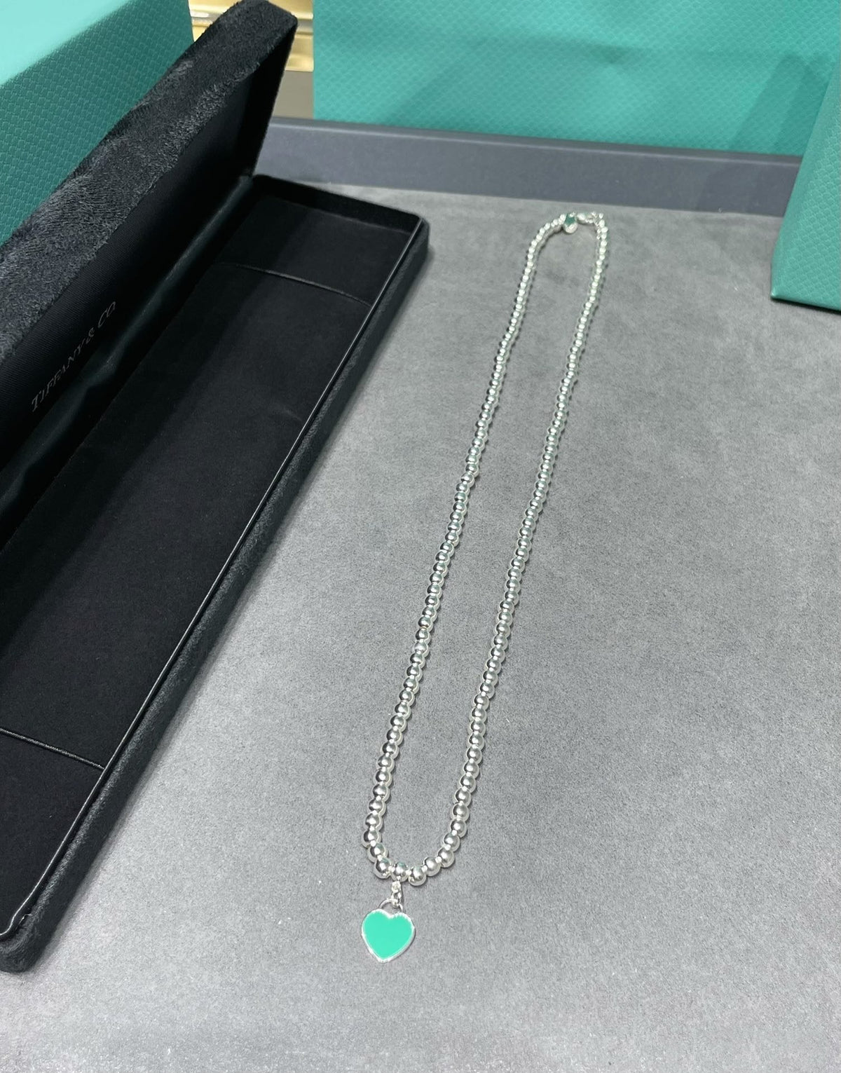 [Corinne]RETURN TO TIF SILVER BEAD NECKLACE