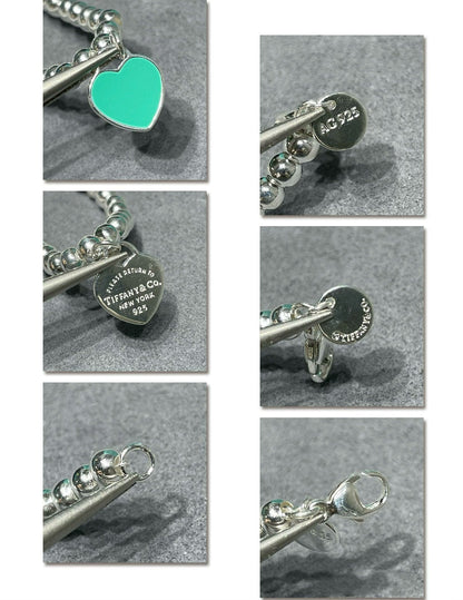 [Corinne]RETURN TO TIF SILVER BEAD NECKLACE