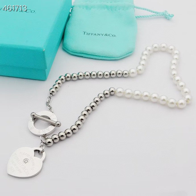 [Corinne]RETURN TO TIF HEART TAF BEAD PEARL BRACELET