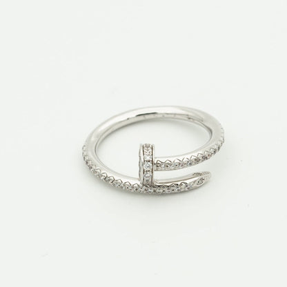 [⭐Corinne]JUSTE RING 1.8MM SILVER DIAMONDS