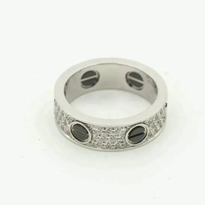 [⭐Corinne]LOVE RING 5.5MM DIAMONDS PAVED CERAMIC