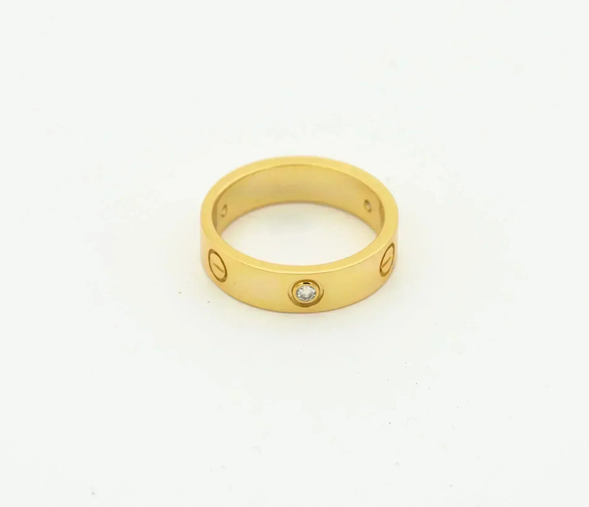 [⭐Corinne]LOVE RING 4MM 1 DIAMOND GOLD