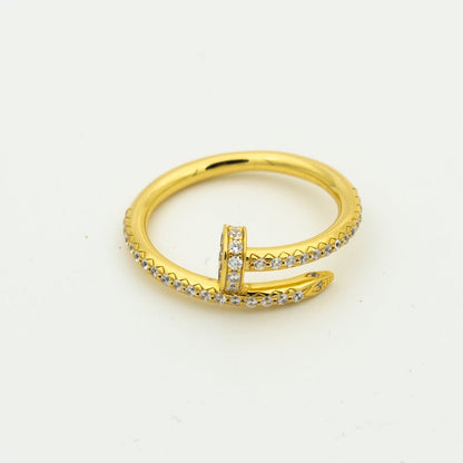 [⭐Corinne]JUSTE RING 1.8MM GOLD DIAMONDS