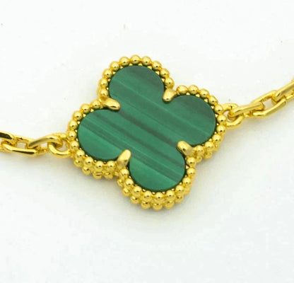 [⭐Corinne] CLOVER 5 MOTIF MALACHITE BRACELET COLLECTION