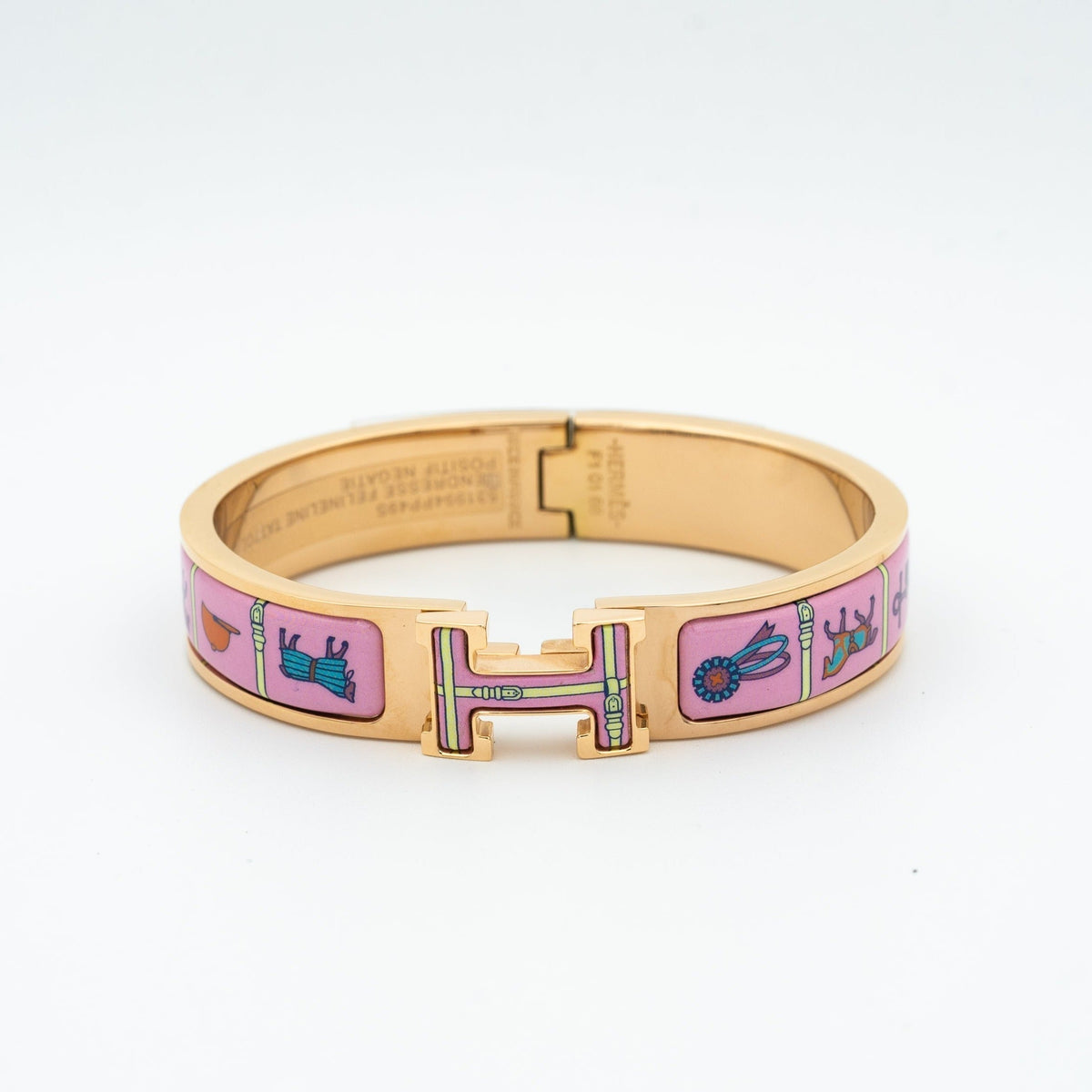 [⭐Corinne]H PINK GOLD BRACELET PINK CERAMIC