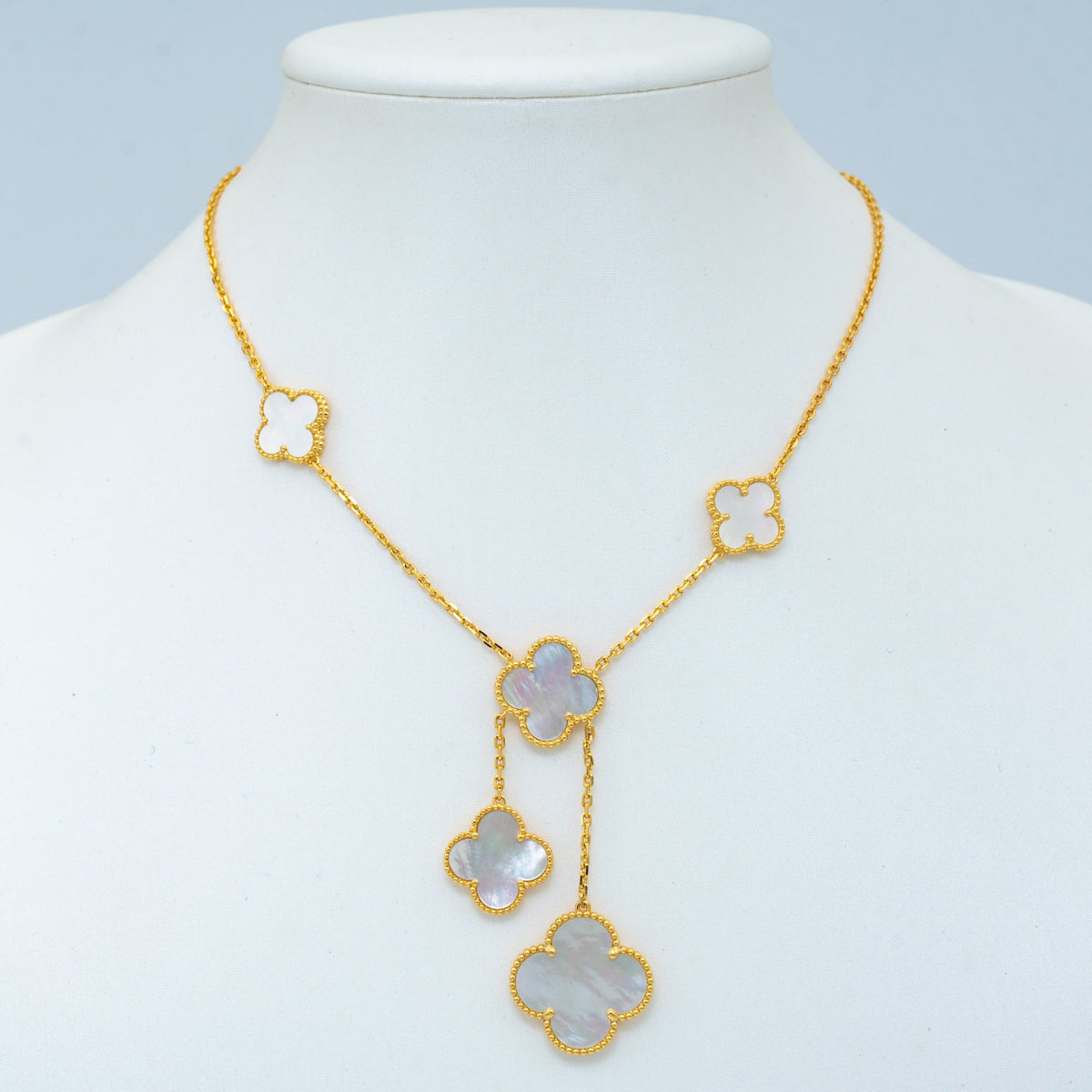 [⭐Corinne]CLOVER MOTHER OF PEARL NECKLACE 6 MOTIF