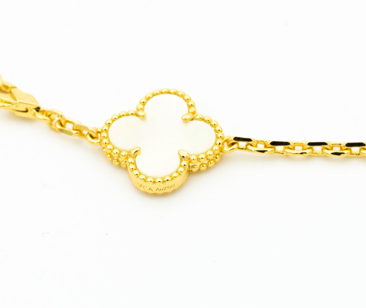 [⭐Corinne]CLOVER BRACELET 5 MOTIFS ONYX MOP