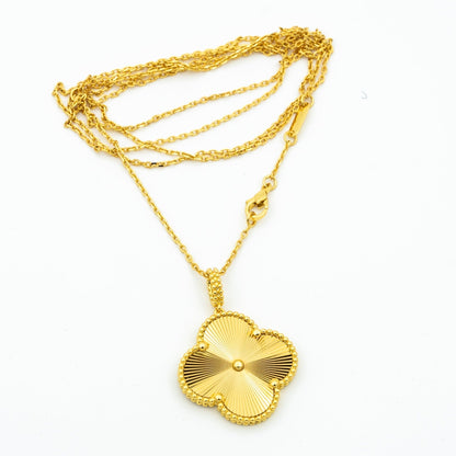 [⭐Corinne]CLOVER 25MM PEDANT NECKLACE GOLD