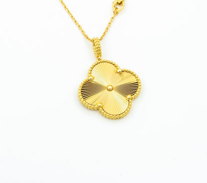 [⭐Corinne]CLOVER 25MM PEDANT NECKLACE GOLD