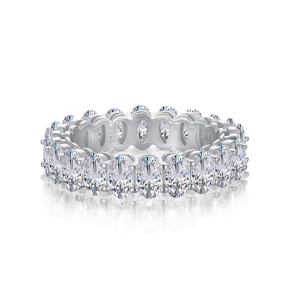 [⭐Corinne Jewelry]Ornate Oval Cut Tennis Ring