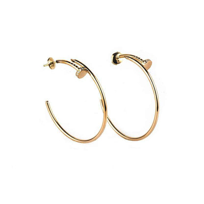 [⭐Corinne]JUSTE EARRINGS GOLD DIAMONDS 1.8MM