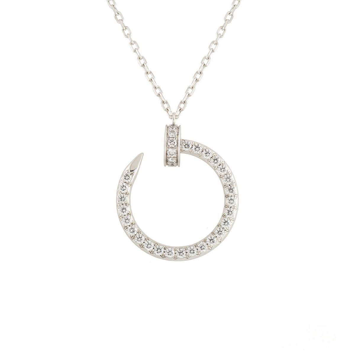 [⭐Corinne]JUSTE NECKLACE SILVER DIAMONDS