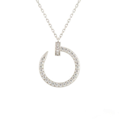 [⭐Corinne]JUSTE NECKLACE SILVER DIAMONDS