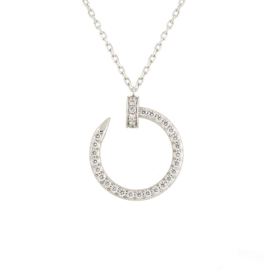 [⭐Corinne]JUSTE NECKLACE SILVER DIAMONDS