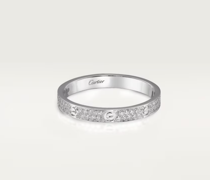 [⭐Corinne]LOVE RING 2.6mm-wide full-diamond ring silver