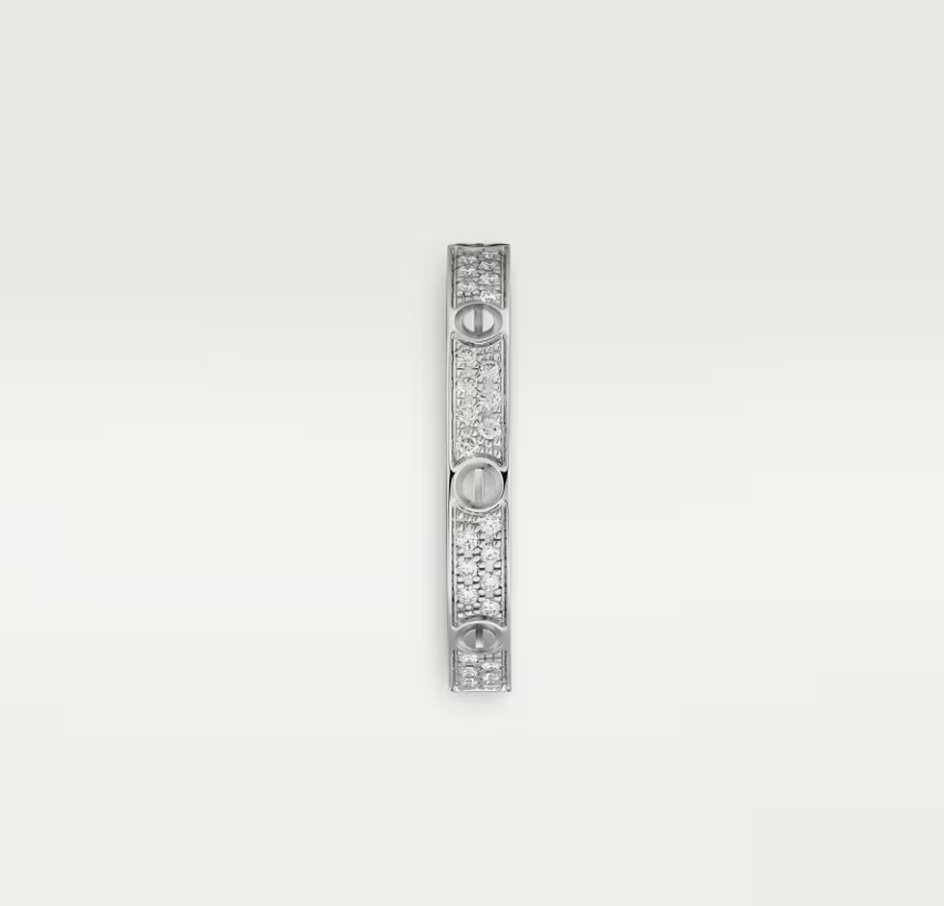 [⭐Corinne]LOVE RING 2.6mm-wide full-diamond ring silver