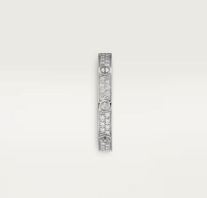 [⭐Corinne]LOVE RING 2.6mm-wide full-diamond ring silver