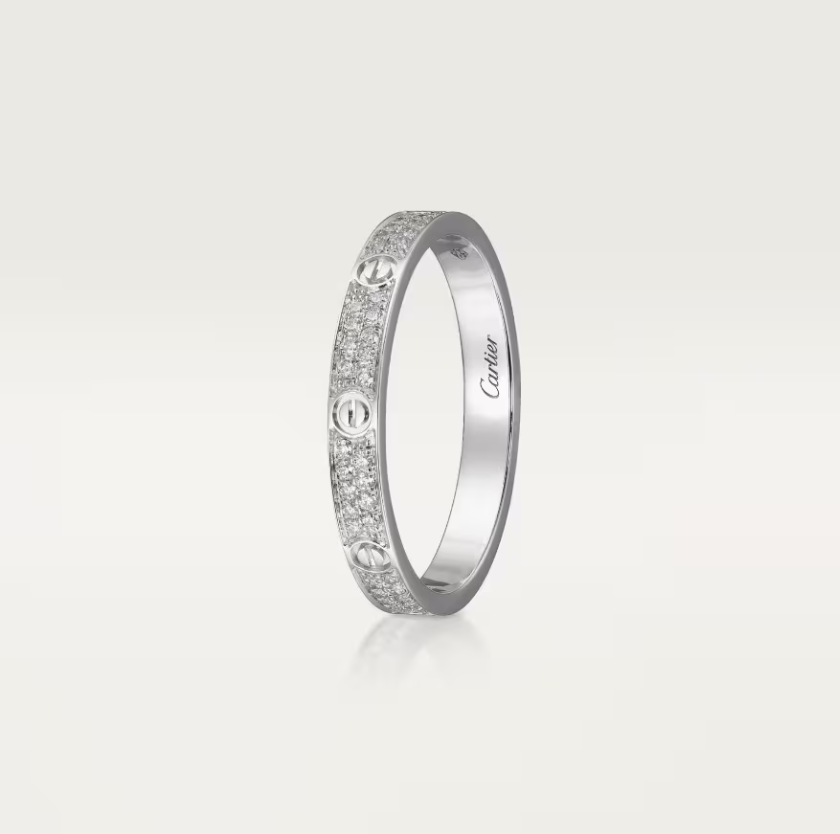 [⭐Corinne]LOVE RING 2.6mm-wide full-diamond ring silver