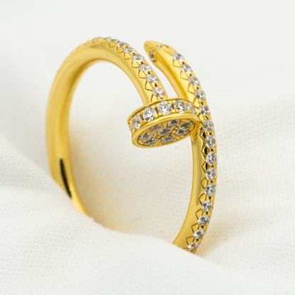 [⭐Corinne]JUSTE RING 1.8MM GOLD DIAMONDS