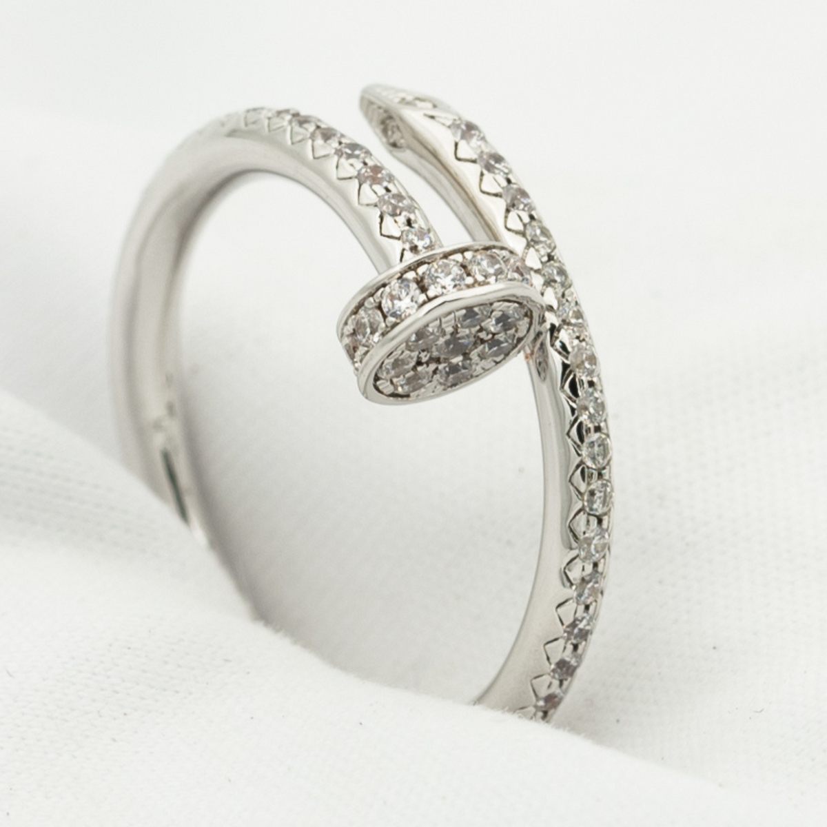 [⭐Corinne]JUSTE RING 1.8MM SILVER DIAMONDS