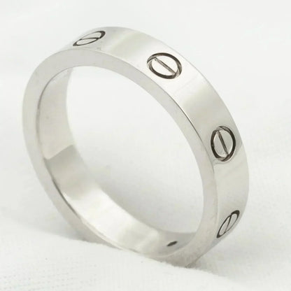 [⭐Corinne]LOVE RING 4MM 1 DIAMOND SILVER