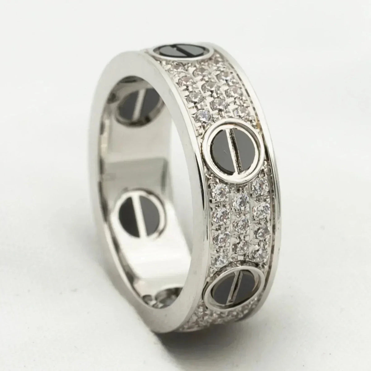 [⭐Corinne]LOVE RING 5.5MM DIAMONDS PAVED CERAMIC
