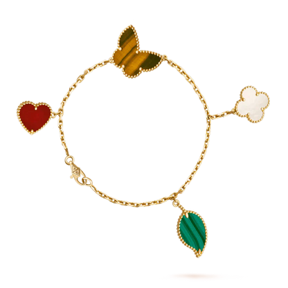 [⭐Corinne]LUCKY SPRING 5 MOTIF GOLD BRACELET